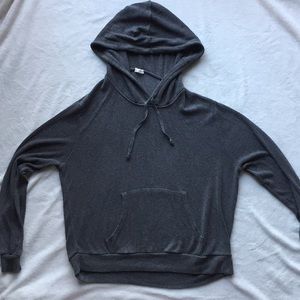 Brandy Melville Knitted grey pullover hoodie